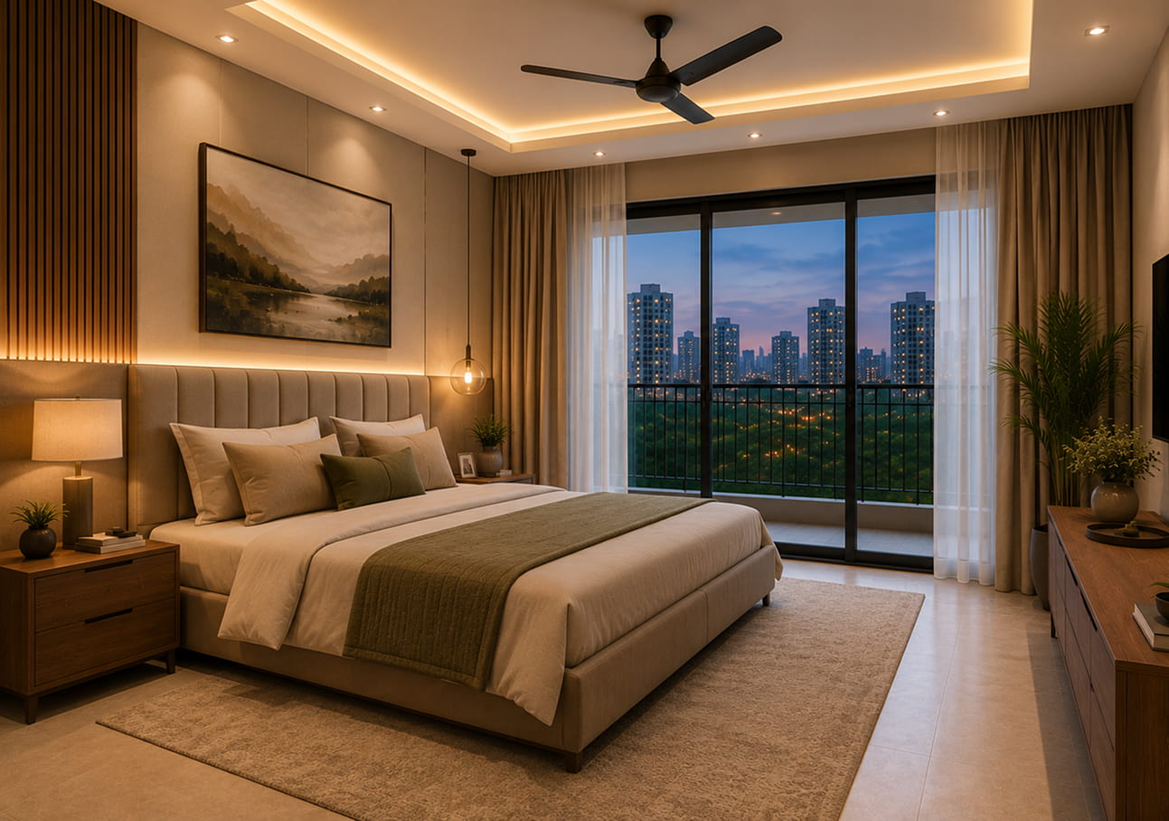 Interior detailing and finishes at Harsh Isha